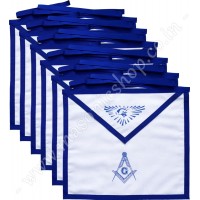 PACK OF 6 MAC-010 x 6 MASONIC COTTON DUCK CLOTH CANDIDATE APPRENTICE APRONS 