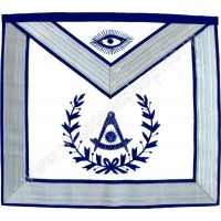 Past Master Apron with Wreath Blue