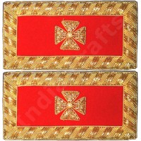 Knight Templar Grand Commander Shoulder Boards Pair Hand Embroidered