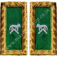 Masonic Knight Templar Shoulder Boards Pair Hand Embroidered - GENERALISSIMO