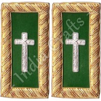 Masonic Knight Templar Shoulder Boards Pair Hand Embroidered - EMINENT COMMANDER