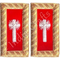 Masonic Knight Templar Shoulder Boards Pair Hand Embroidered - PAST COMMANDER