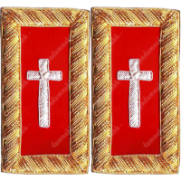 Knight Templar Past Commander Shoulder Boards Pair Hand Embroidered
