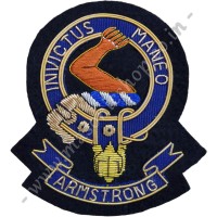 Clan Crest Scottish Hand Embroidered - ARMSTRONG