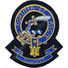 Clan Crest Scottish Hand Embroidered - ELLIOTT