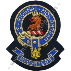 Clan Crest Scottish Hand Embroidered - MACGREGOR