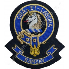 Clan Crest Scottish Hand Embroidered - RAMSAY