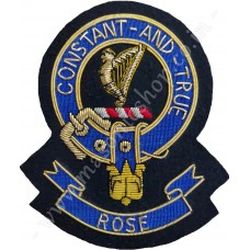Clan Crest Scottish Hand Embroidered - ROSE