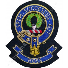 Clan Crest Scottish Hand Embroidered - ROSS